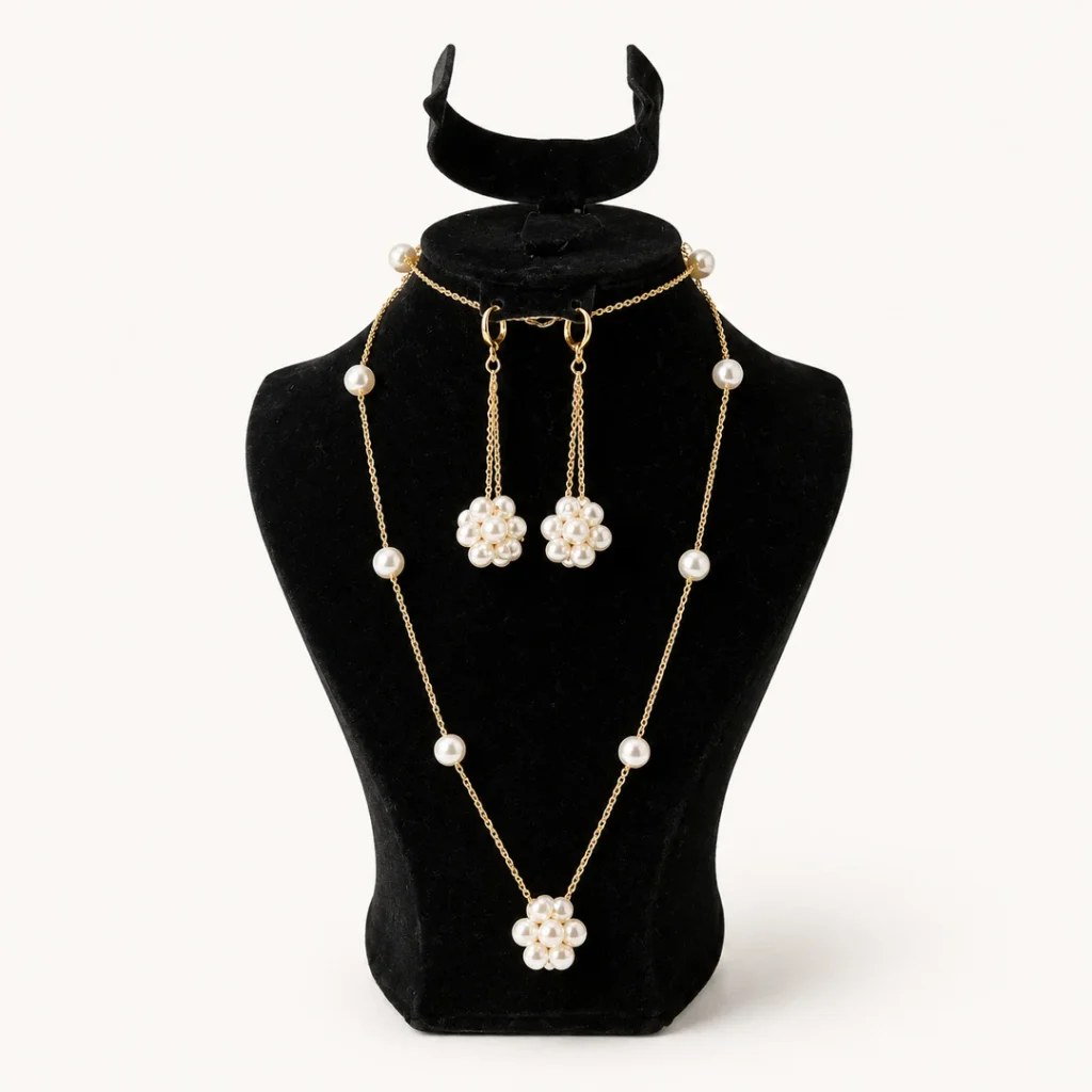 Parure Fleurs De Perles