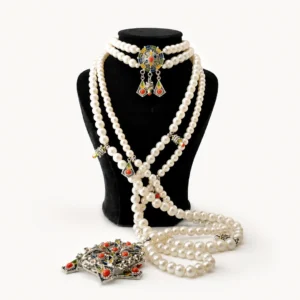 Parure perles & émaux colorés