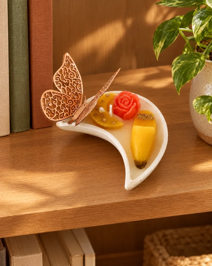 Shell candle — styled