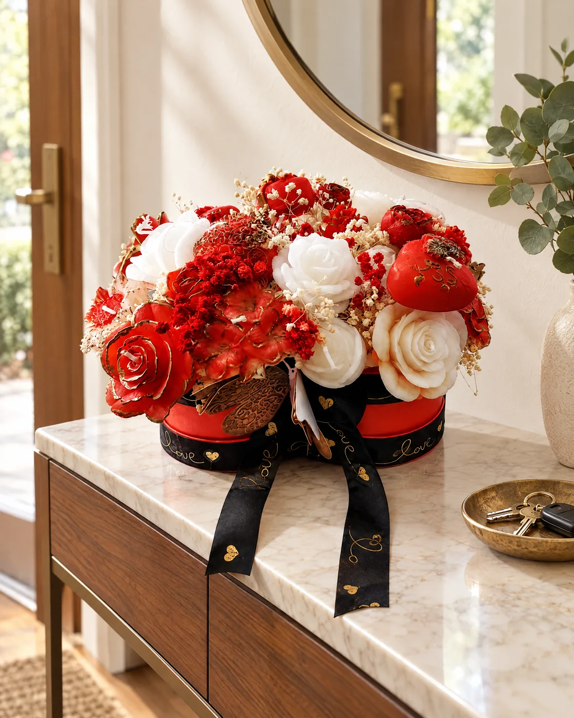 Bouquet de bougies parfumées « Love » — dans la maison