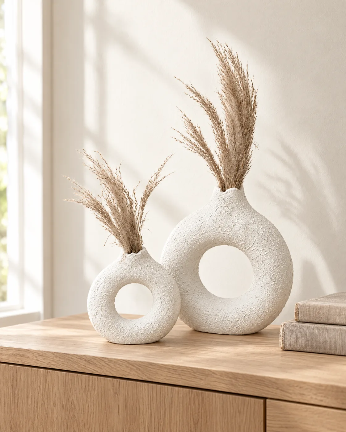 Vases céramique texturée — chez soi