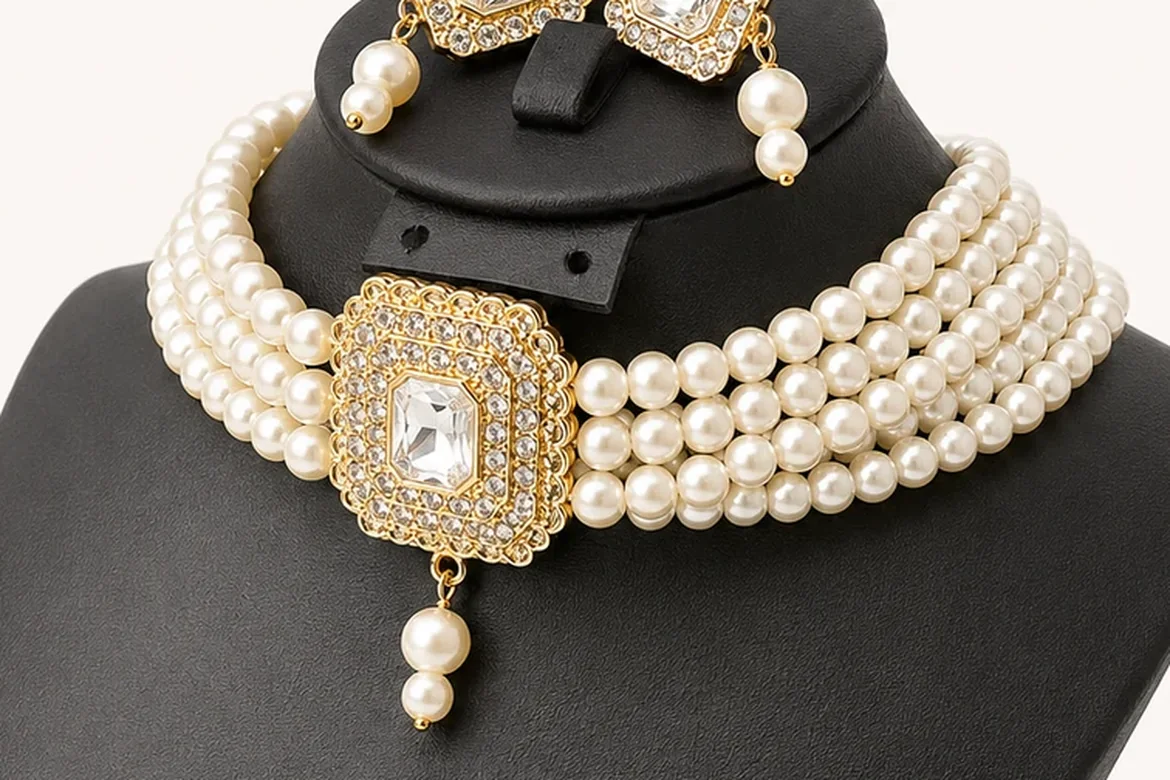 Choker 4 rangs — détail